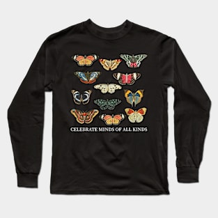 Celebrate Minds Of All Kinds Butterflies Autism Awareness Long Sleeve T-Shirt